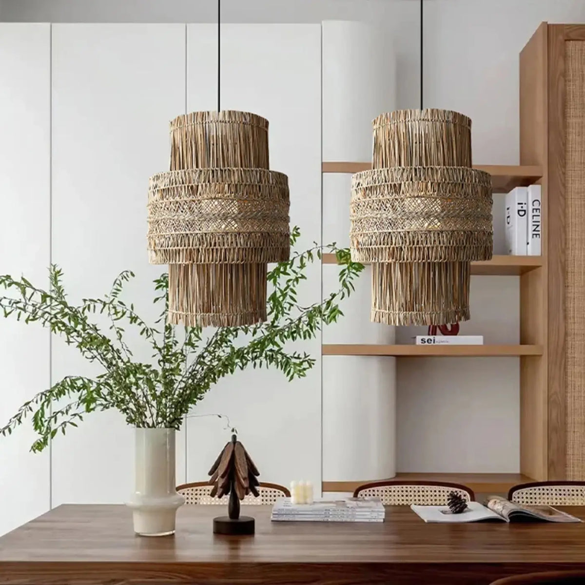 Pendelleuchte aus Weide Stil Asiatisch