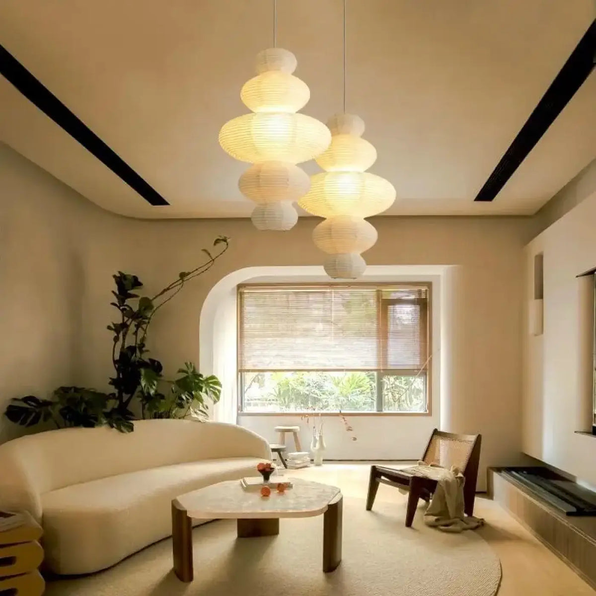 Pendelleuchte aus Papier Design Modern
