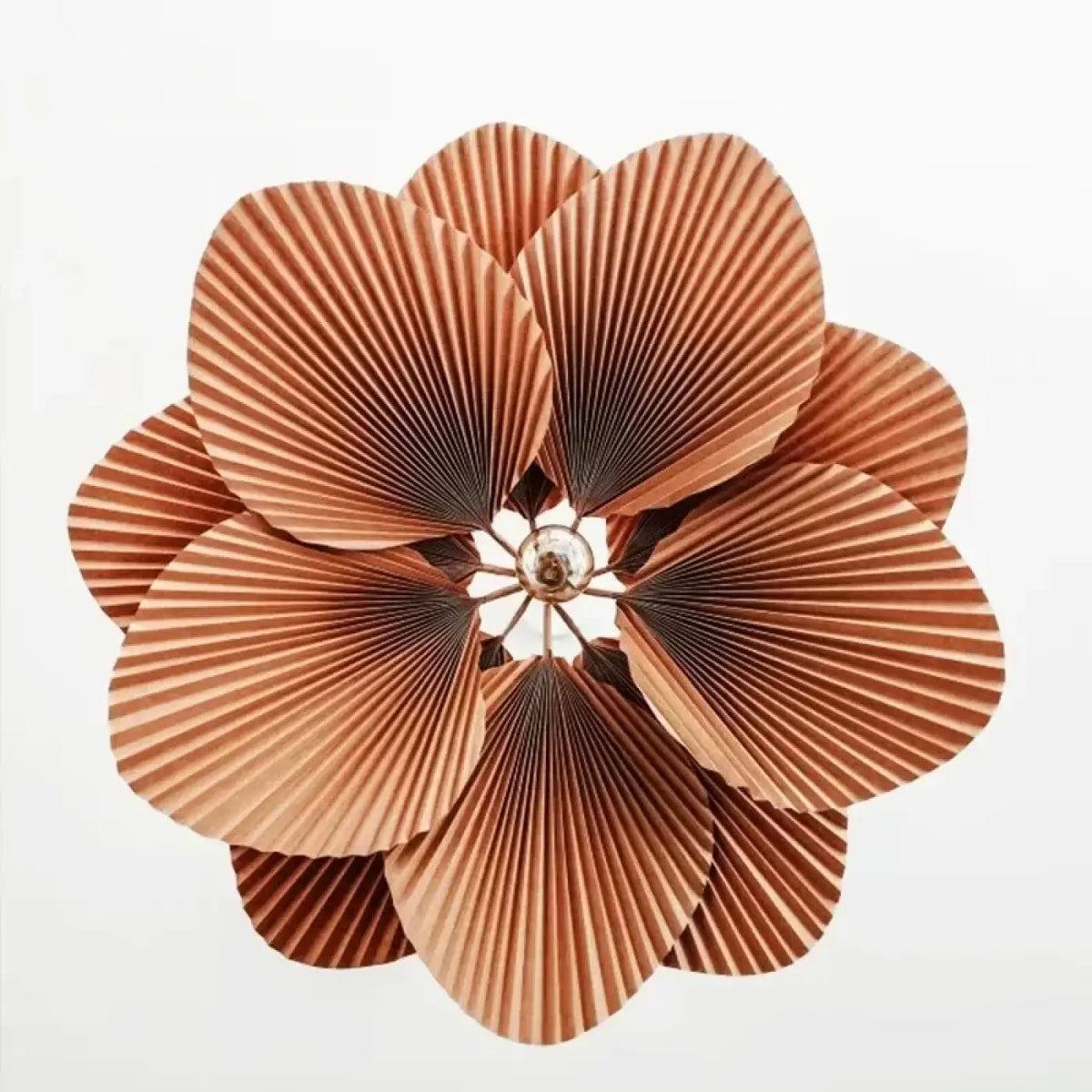 Pendelleuchte aus Papier Braun Boho Schick