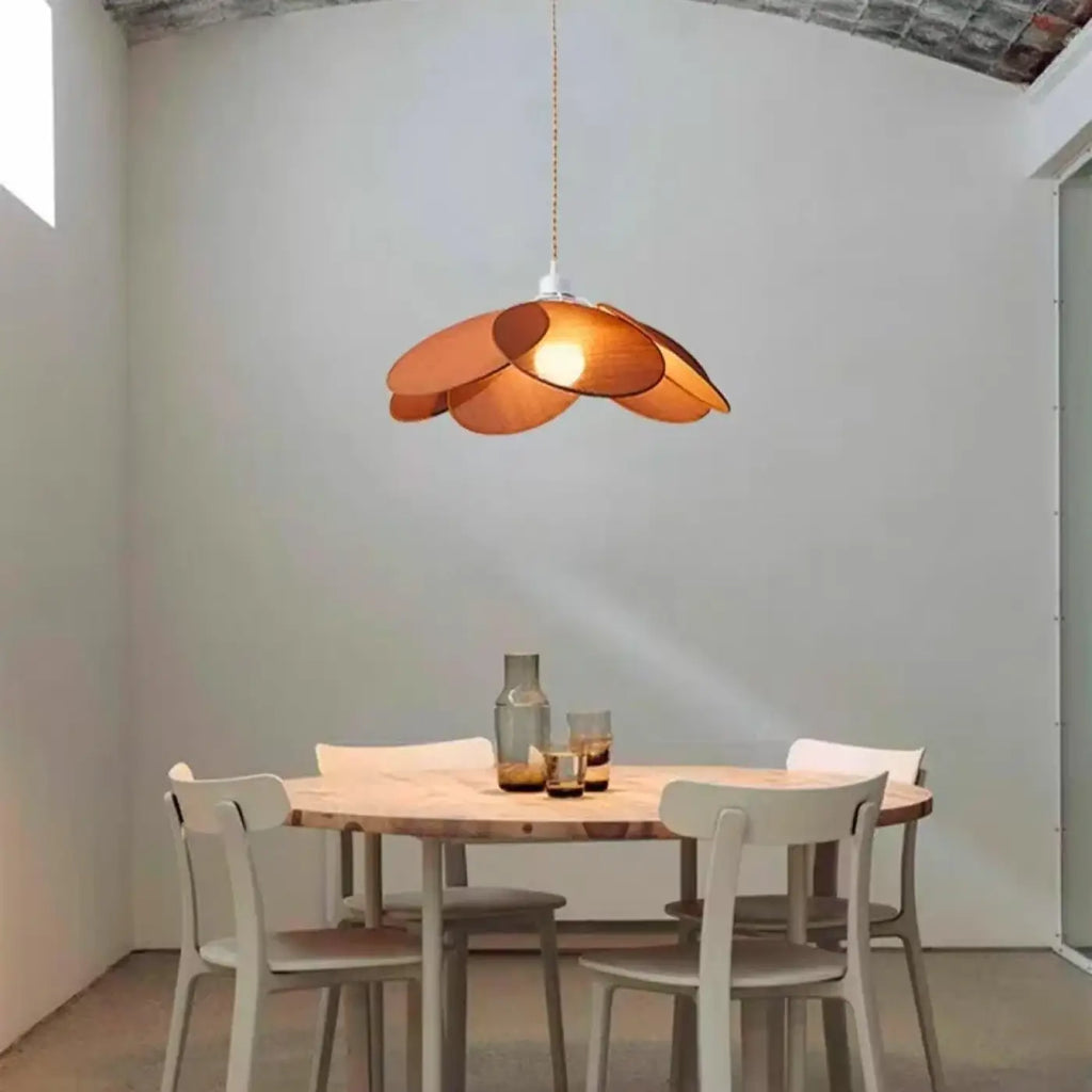 Pendelleuchte Blume aus Stoff Stil Modern