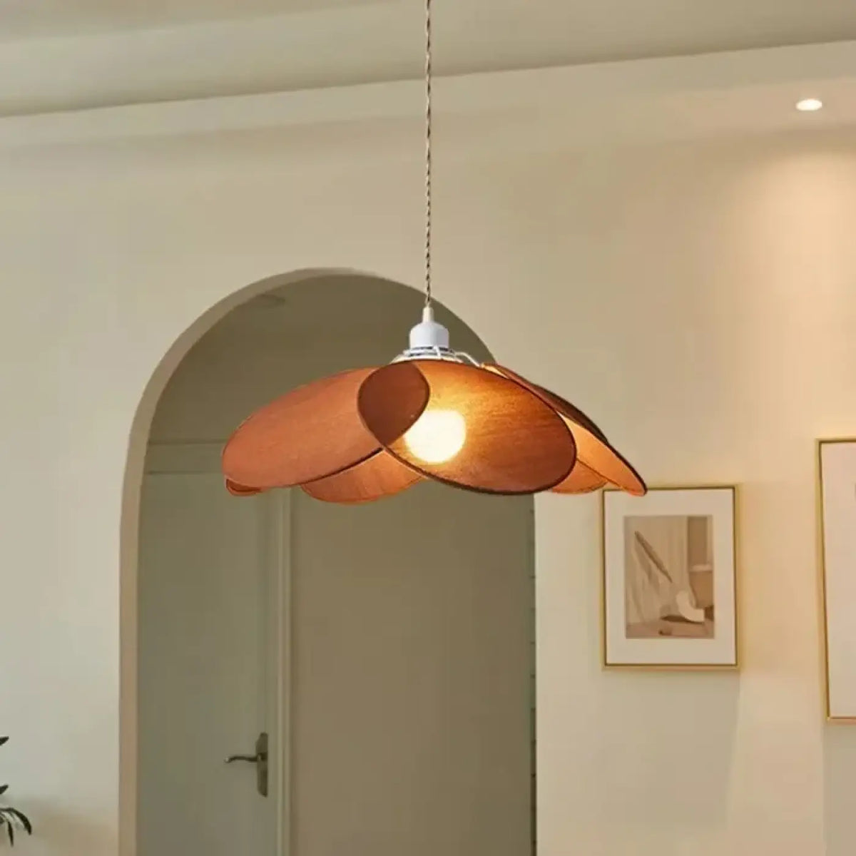 Pendelleuchte Blume aus Stoff Stil Modern