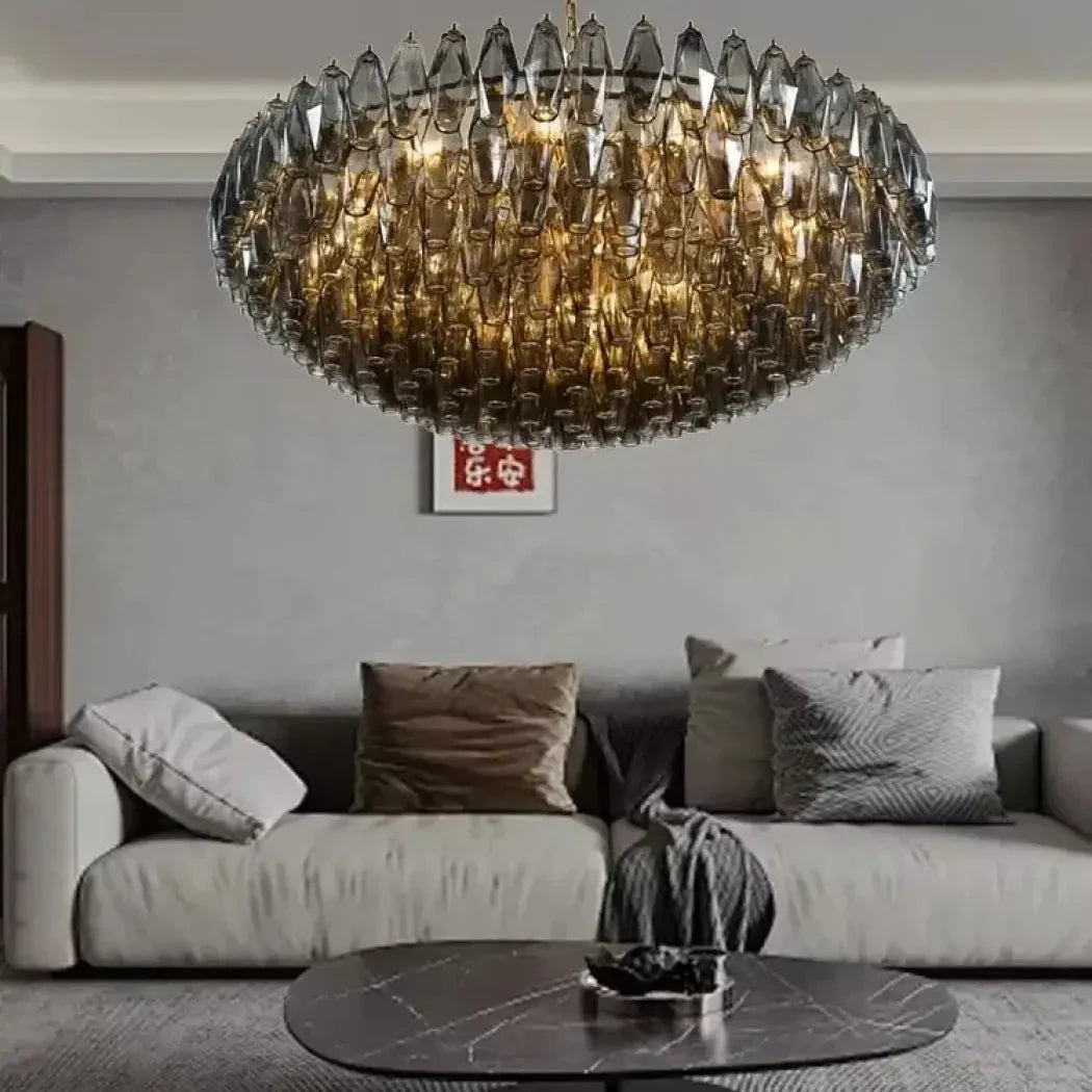 Pendelleuchte aus Glas Skulptural für Innen Modern
