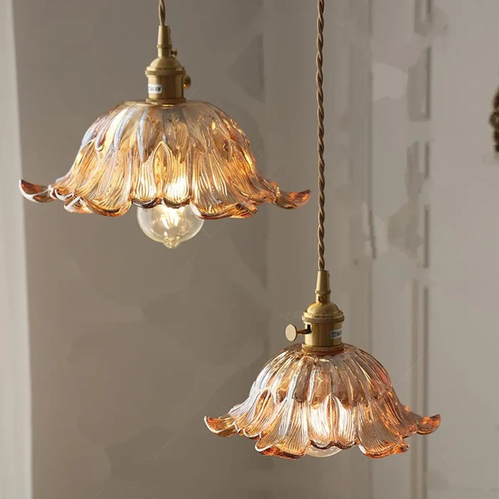 Pendelleuchte Glas Transparent Vintage