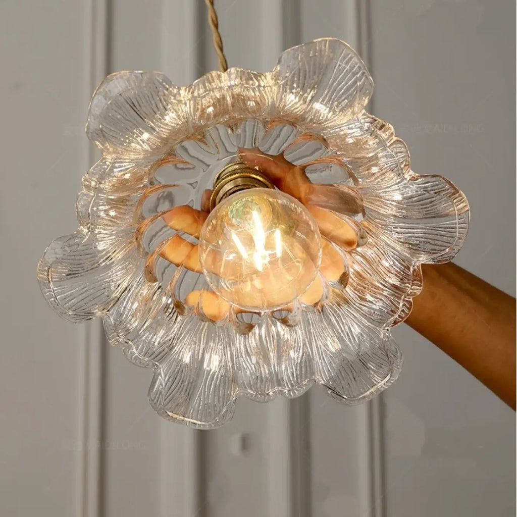 Pendelleuchte Glas Transparent Vintage