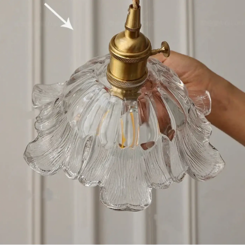Pendelleuchte Glas Transparent Vintage