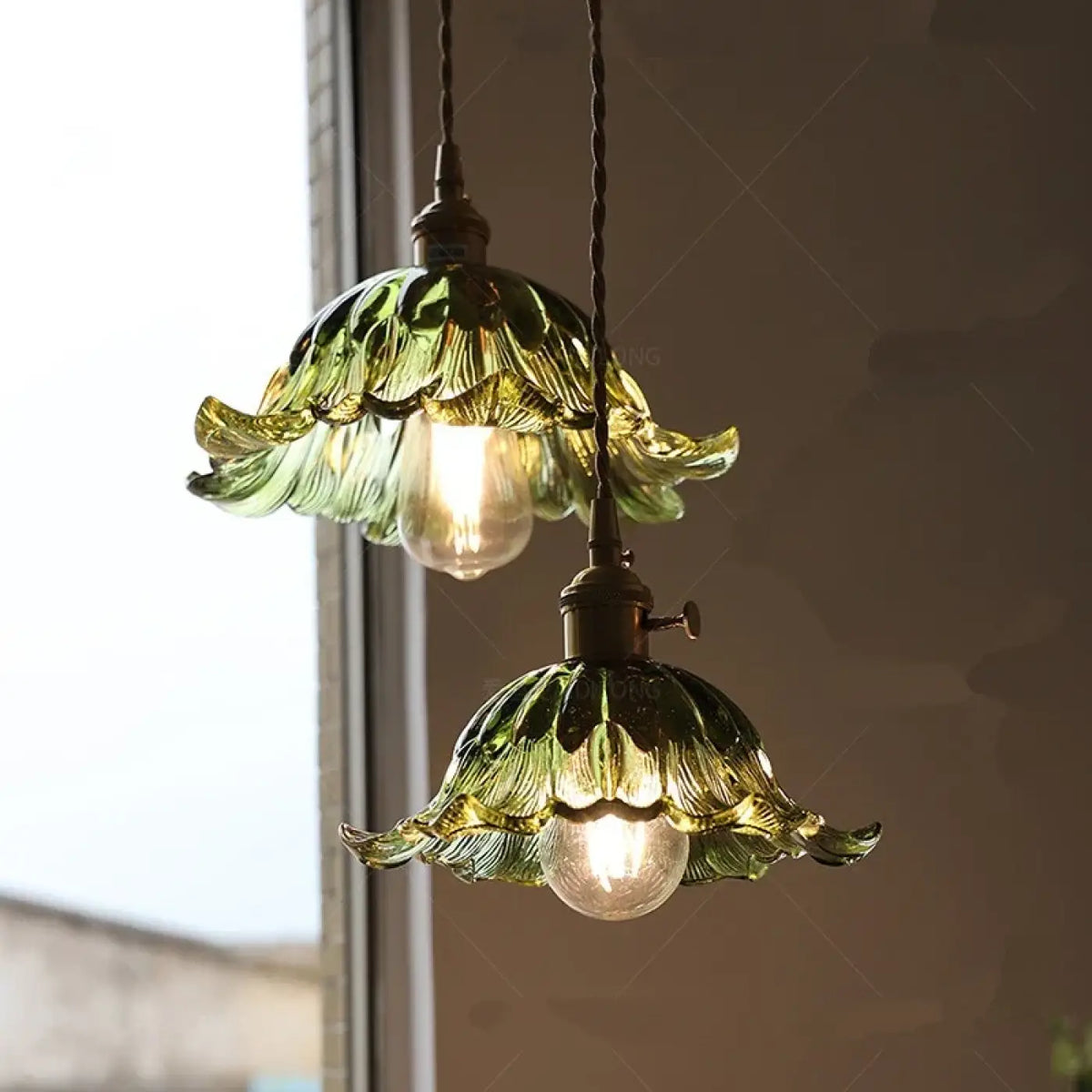 Pendelleuchte Glas Transparent Vintage