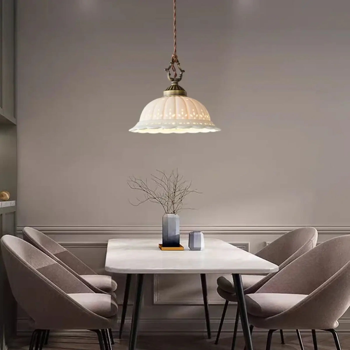 Pendelleuchte Glas Antik Vintage-Stil
