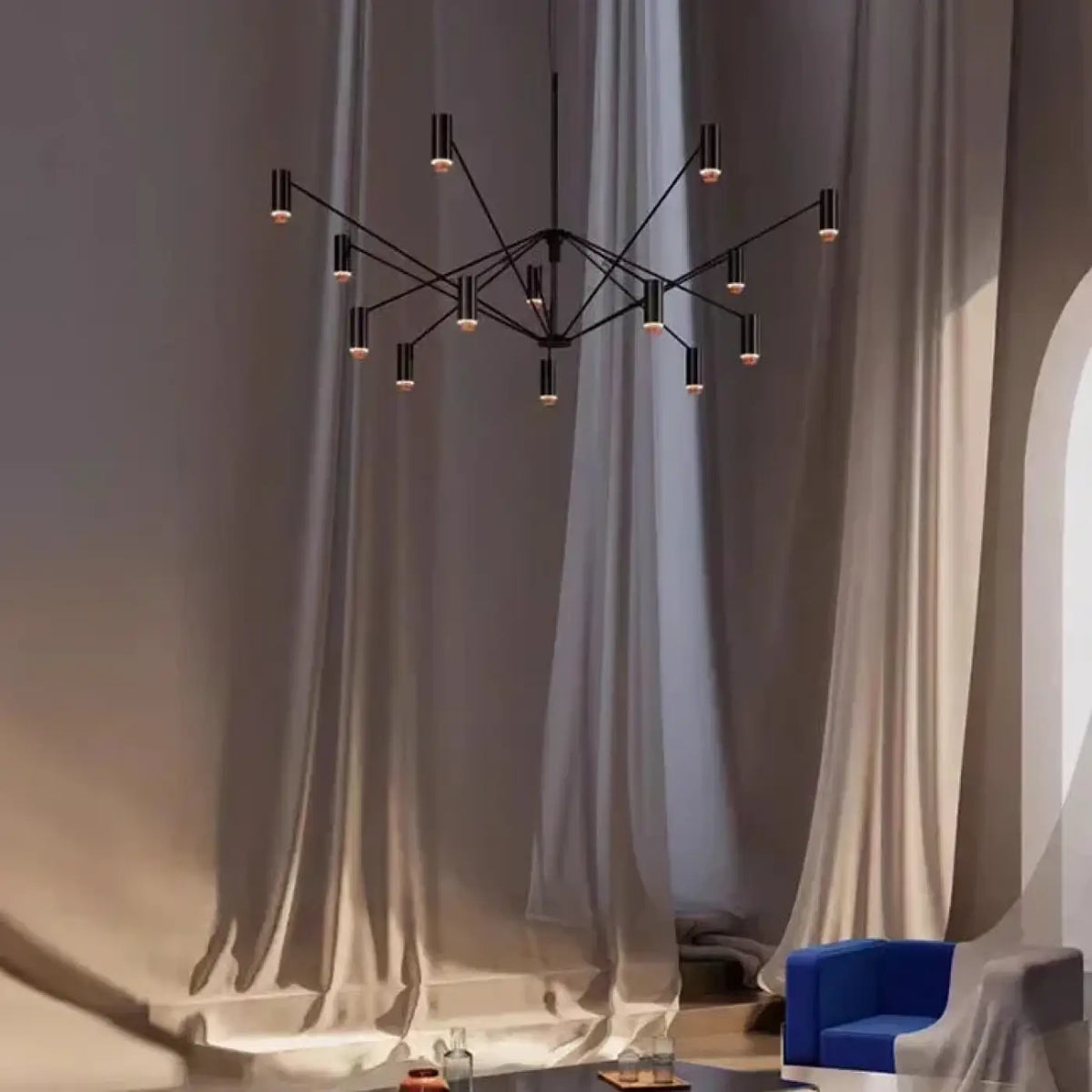 Pendelleuchte Mehrarmig mit Spots für Wohnzimmer