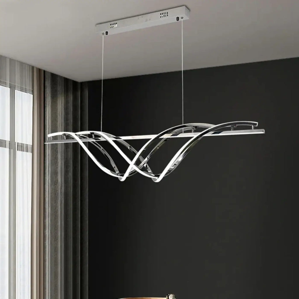Pendelleuchte Gewellt Gold Design