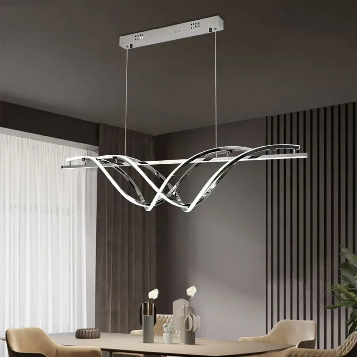 Pendelleuchte Gewellt Gold Design
