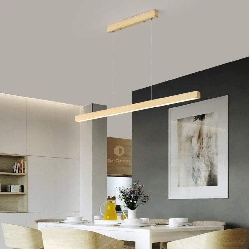 Pendelleuchte aus Holz für Esszimmer