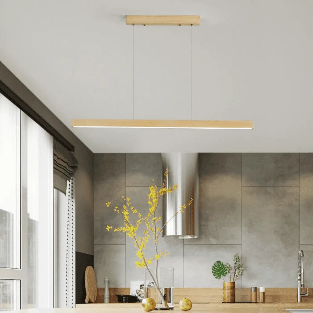 Pendelleuchte aus Holz für Esszimmer