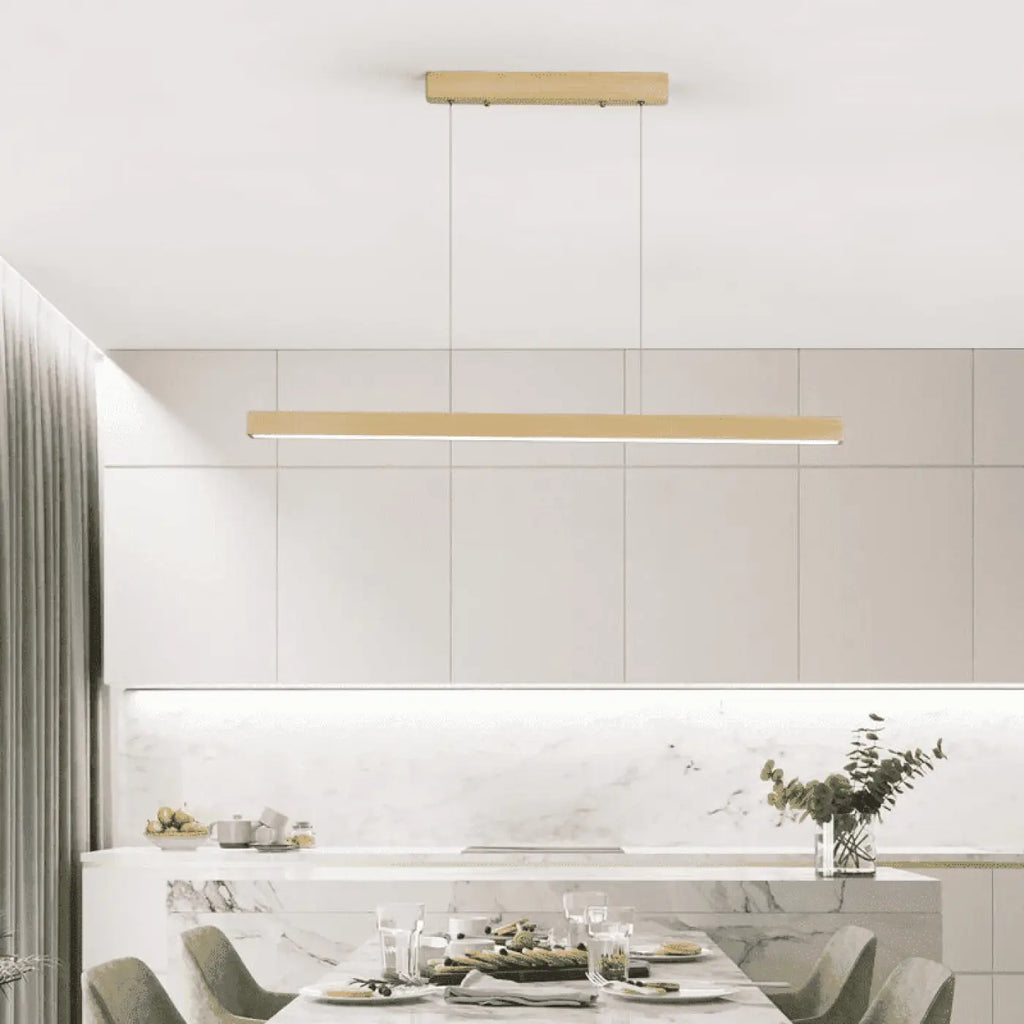 Pendelleuchte aus Holz für Esszimmer