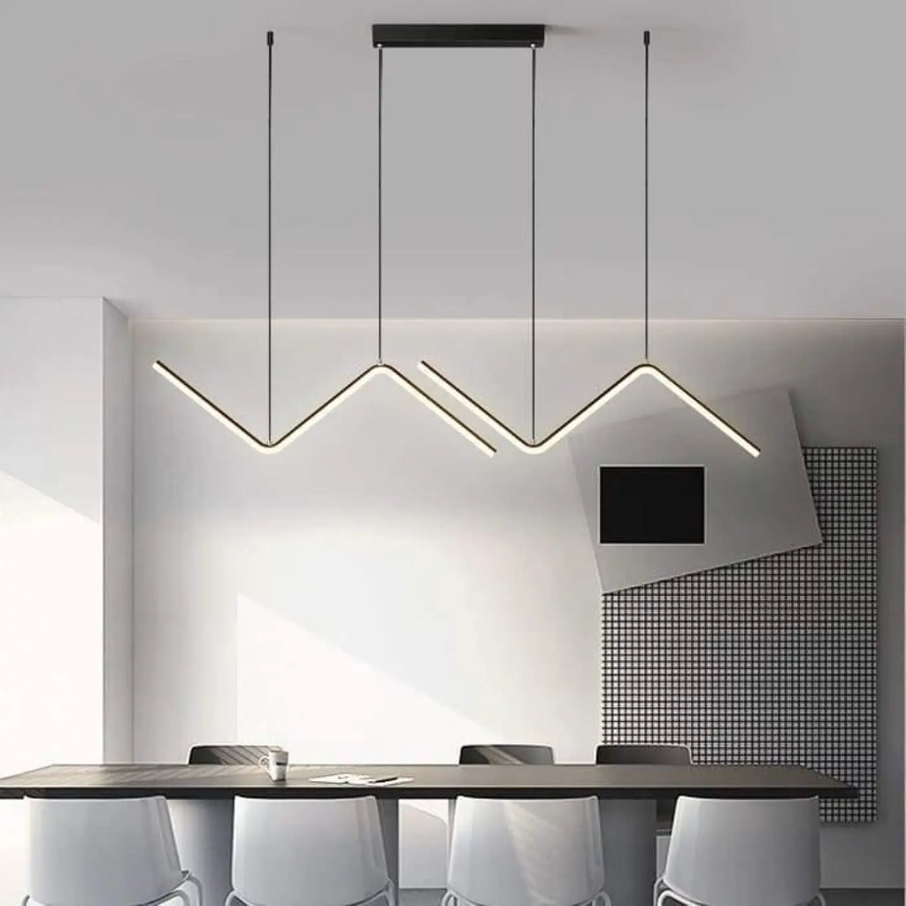 Pendelleuchte LED Zickzack für Esszimmer
