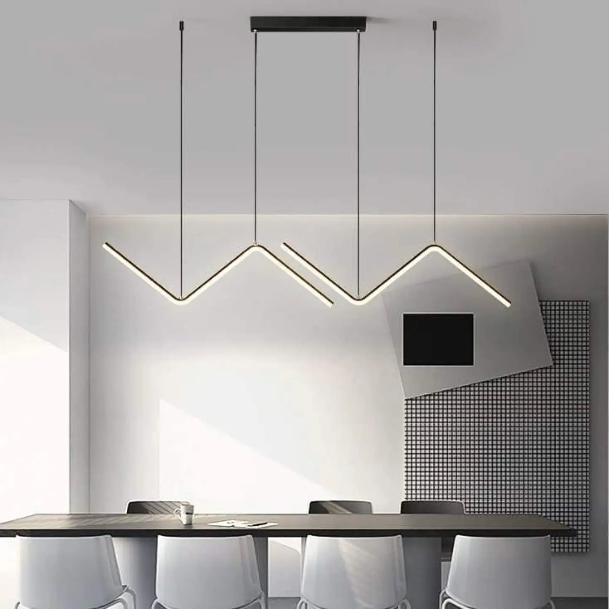 Pendelleuchte LED Zickzack für Esszimmer