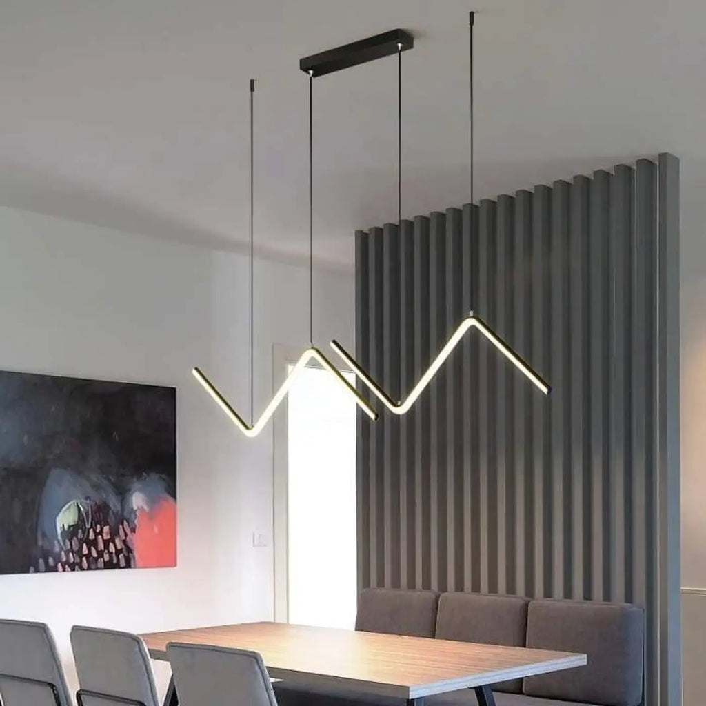 Pendelleuchte LED Zickzack für Esszimmer