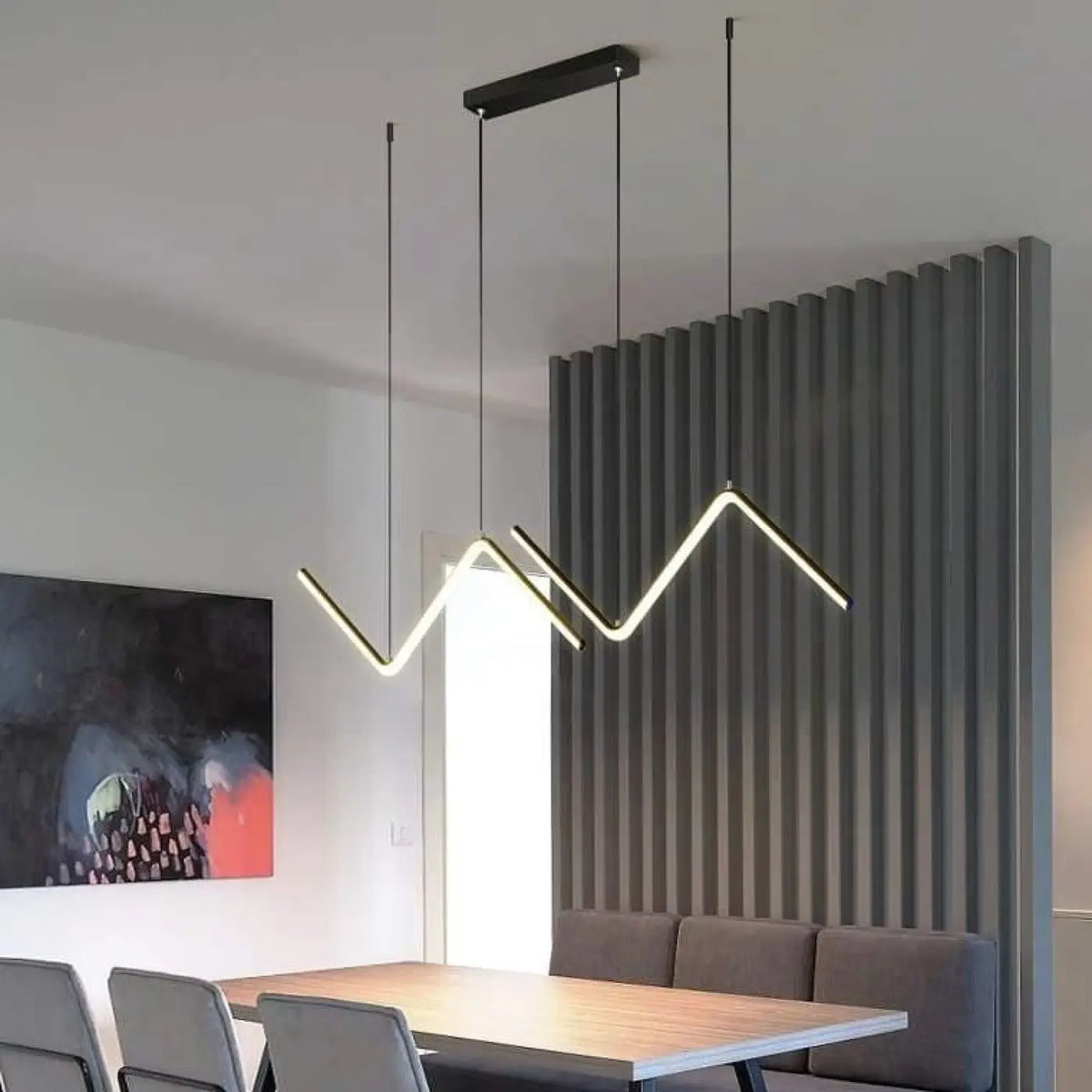 Pendelleuchte LED Zickzack für Esszimmer