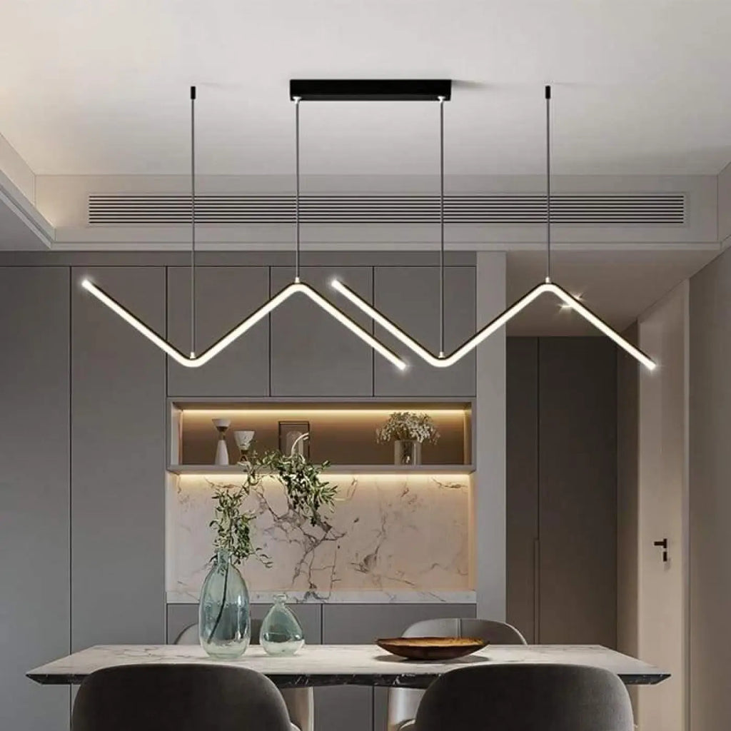 Pendelleuchte LED Zickzack für Esszimmer