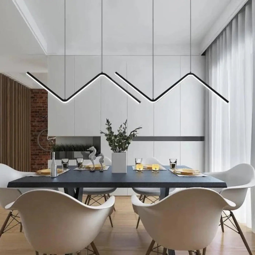 Pendelleuchte LED Zickzack für Esszimmer