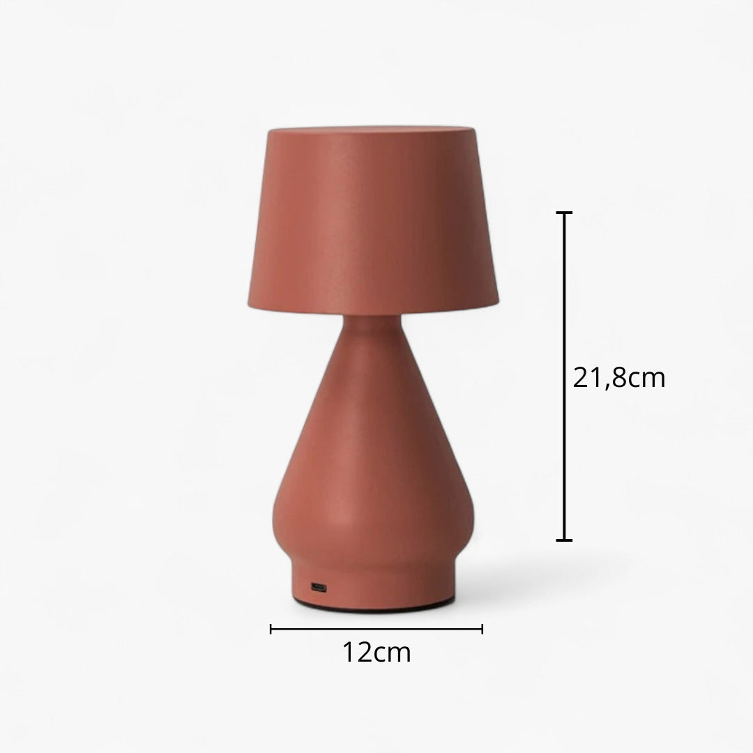 Nachttischlampe Terrakotta
