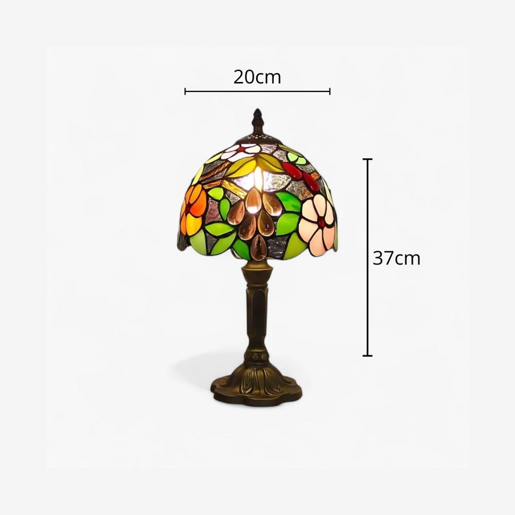 Nachttischlampe Tiffany Florale