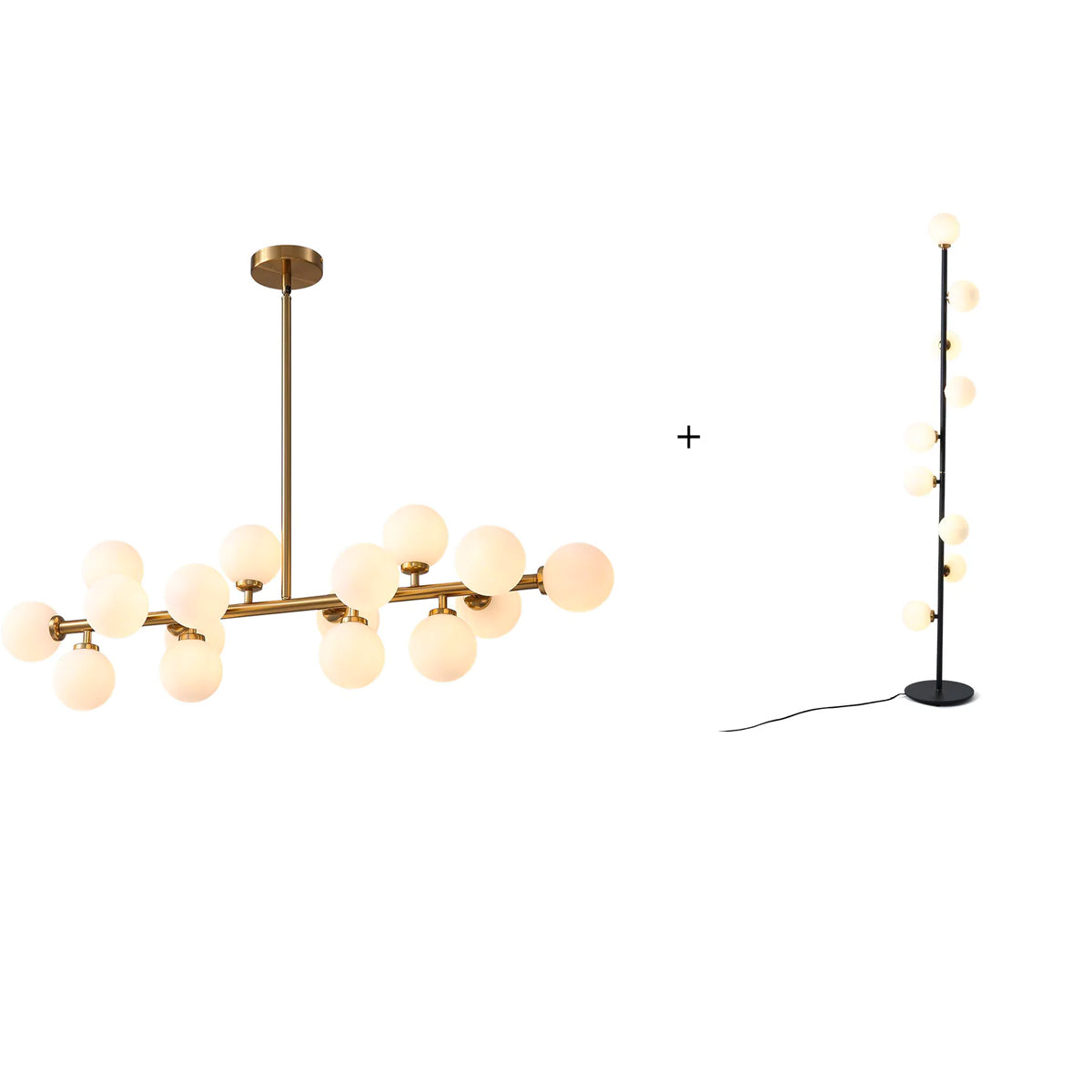 Kronleuchter Rechteckig Metall Esszimmer Grau