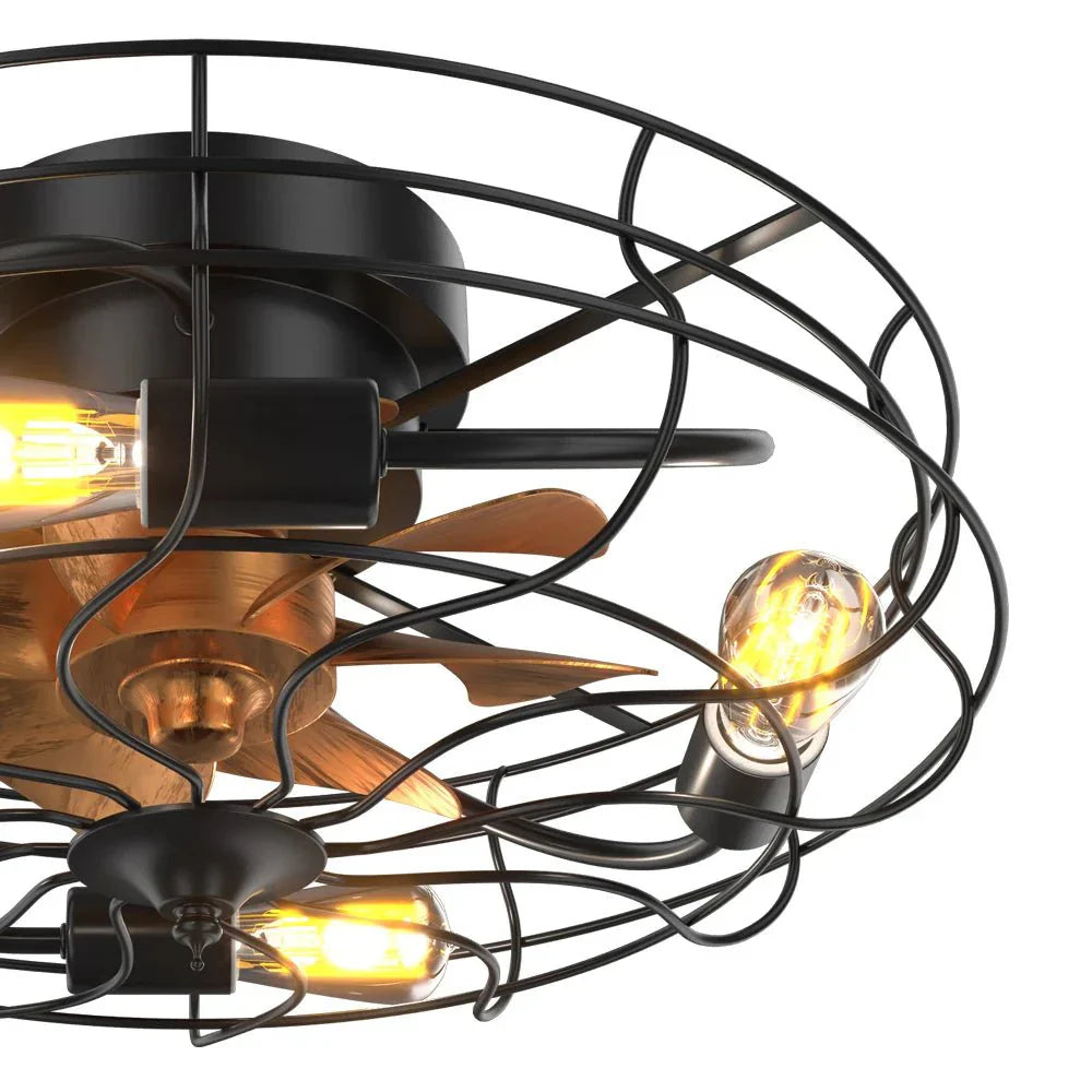 Oslo | Käfig-Ventilator Beleuchtung Fernbedienung 51 cm
