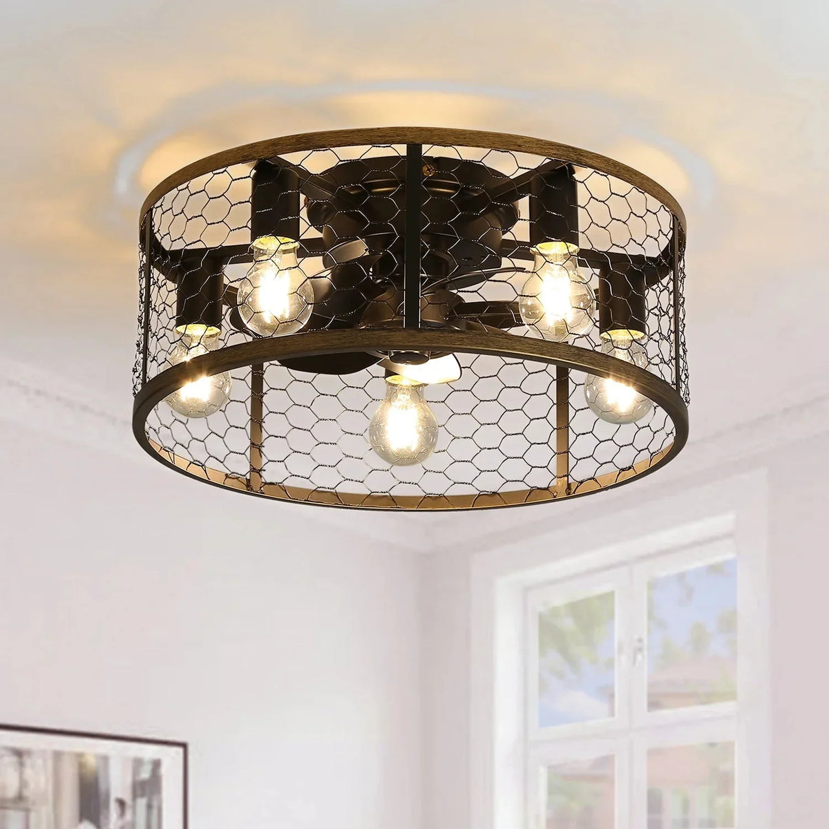 Marengo | Käfig-Ventilator LED Fernbedienung 51 cm