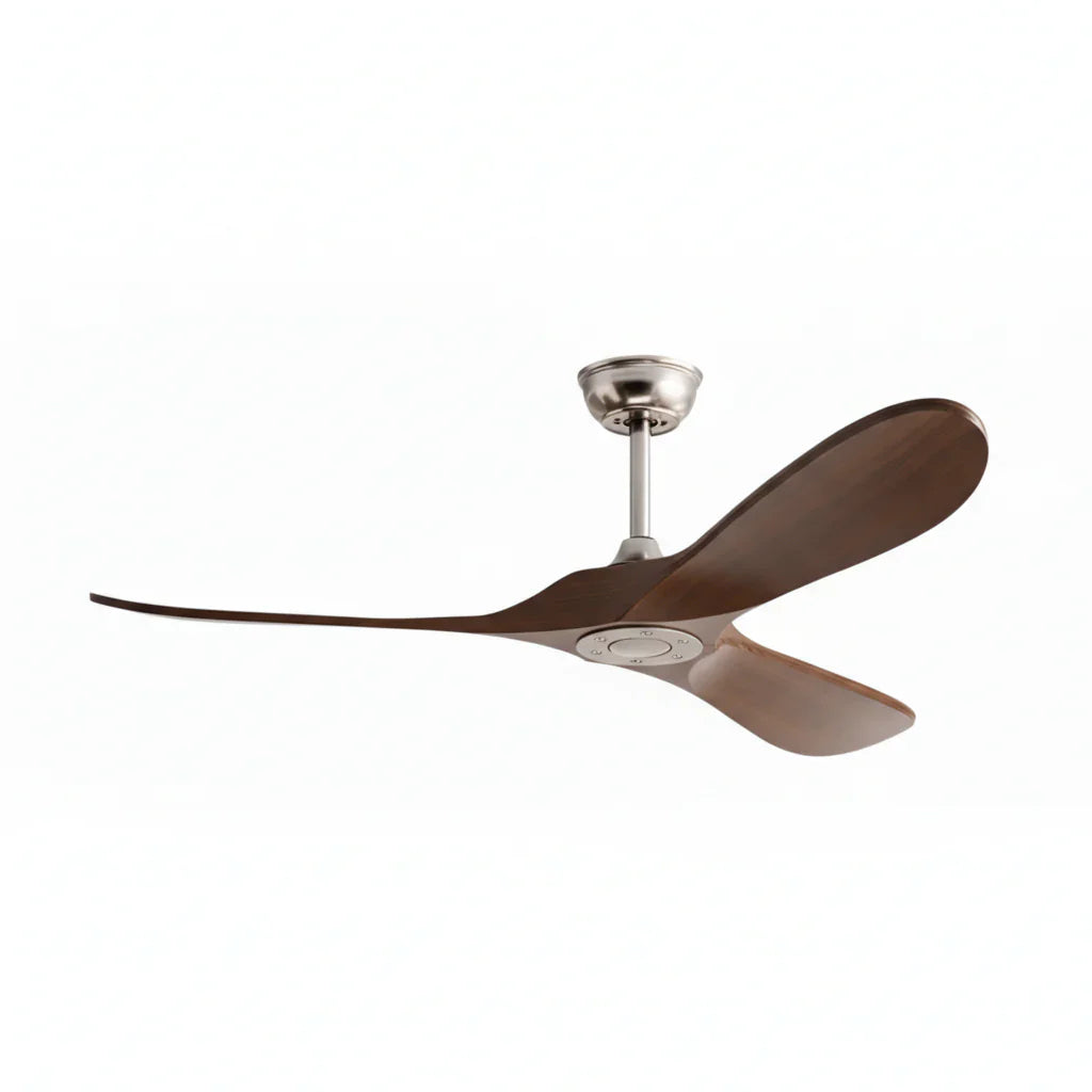 Aquilon | Vintage-Ventilator Silber und dunklem Holz