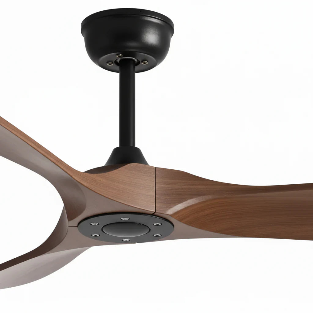 Auster | Vintage-Ventilator Schwarz und dunklem Holz