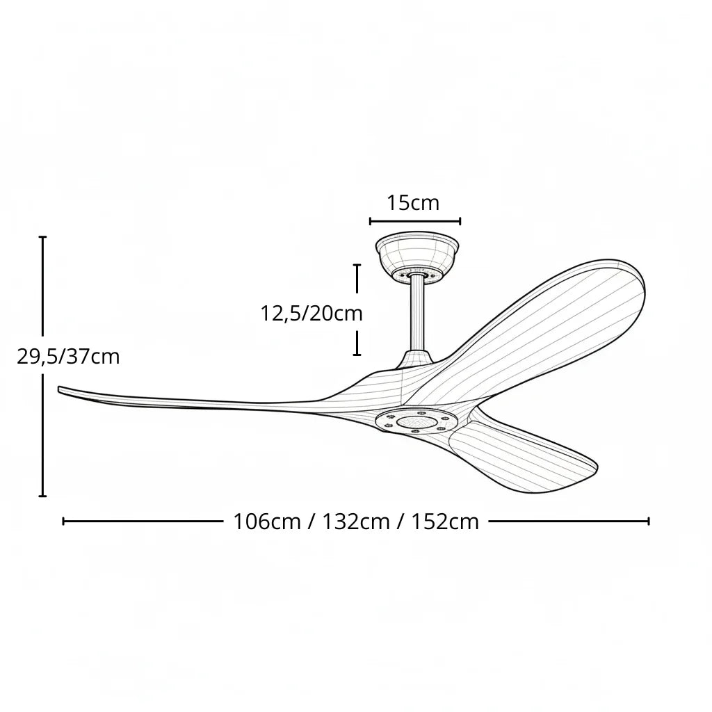 Sirocco | Vintage-Ventilator Weiß und ABS Weiß