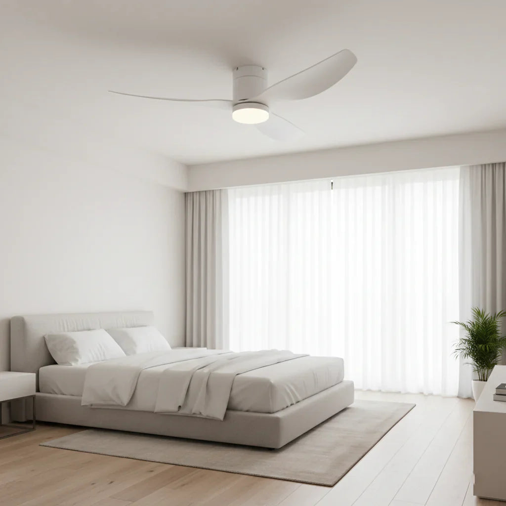 Vega | Ventilator mit integriertem LED Weiß und ABS Weiß