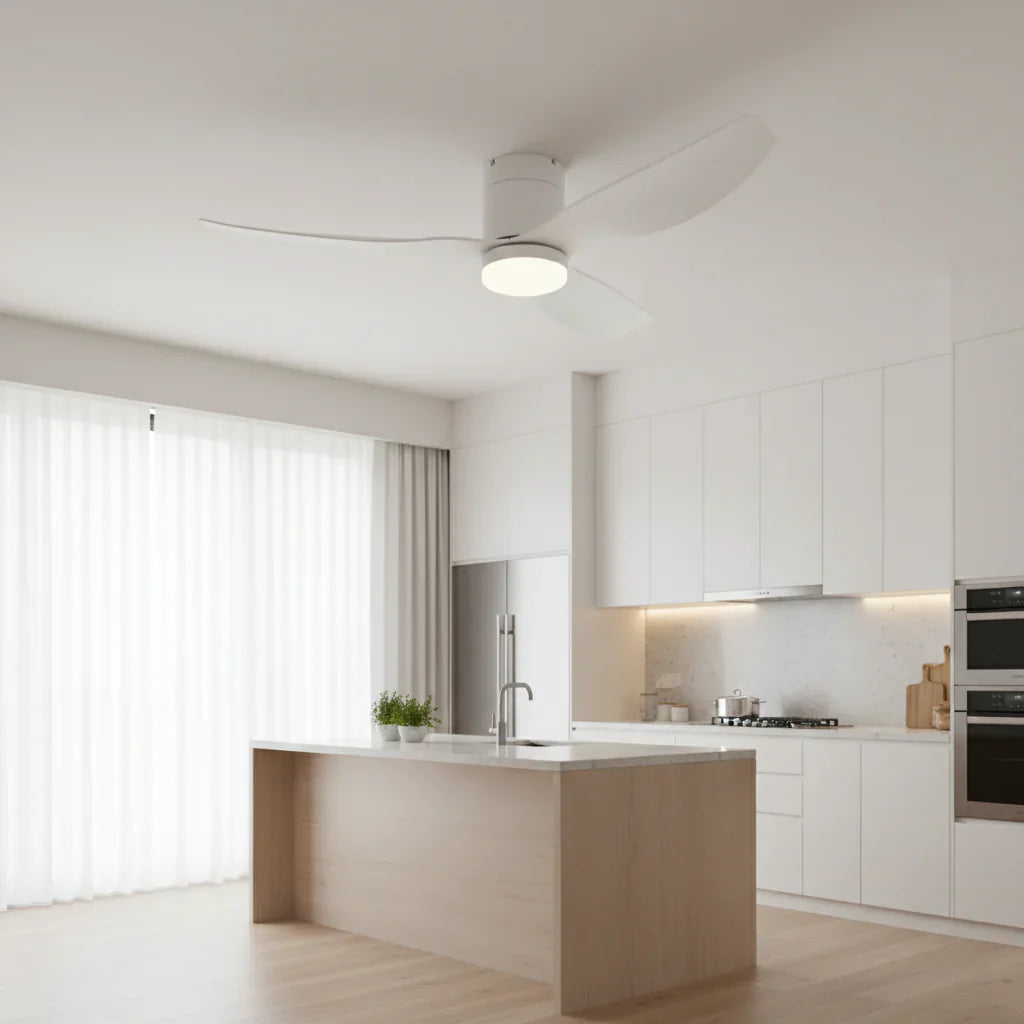 Vega | Ventilator mit integriertem LED Weiß und ABS Weiß