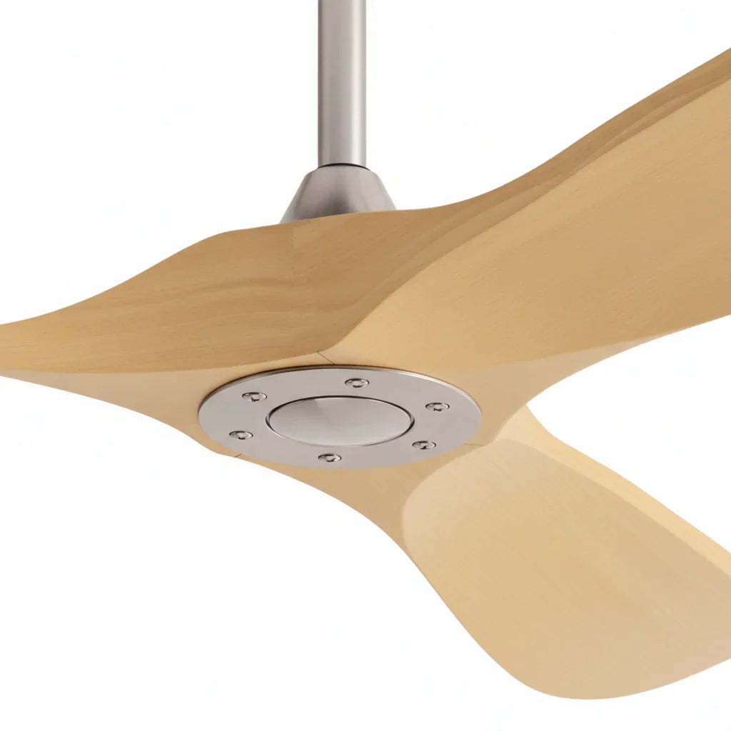 Tramontane | Vintage-Ventilator Silber und hellem Holz