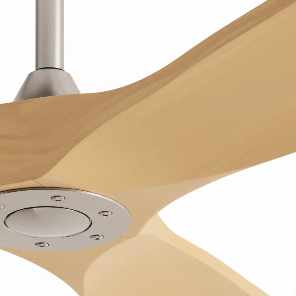 Tramontane | Vintage-Ventilator Silber und hellem Holz