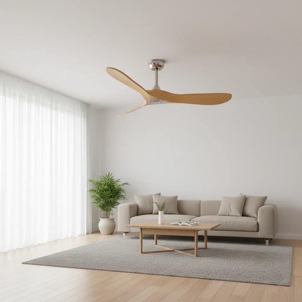 Tramontane | Vintage-Ventilator Silber und hellem Holz