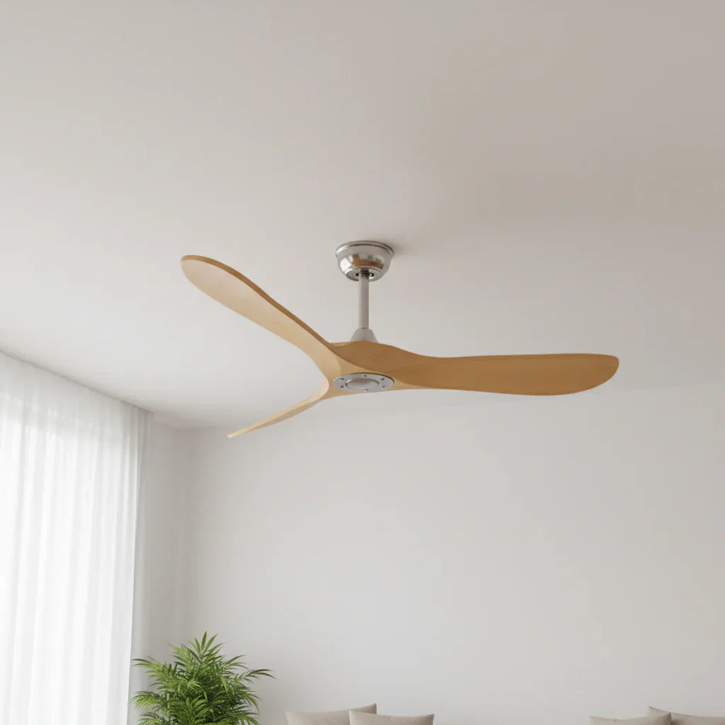 Tramontane | Vintage-Ventilator Silber und hellem Holz